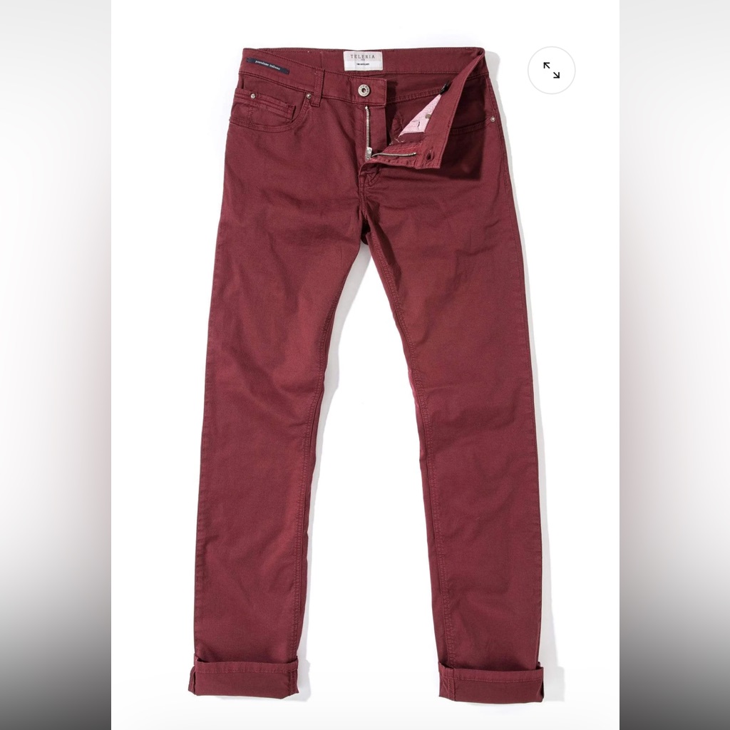 Teleria Zed Italia Men’s Pants Fowler Ultralight Performance Pants Bordeaux 38